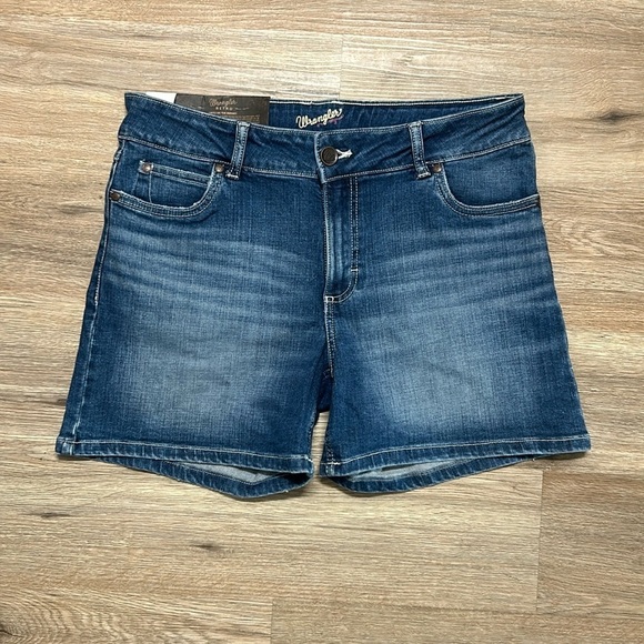 Wrangler Pants - WRANGLER Mae Mid-Rise Jean Shorts